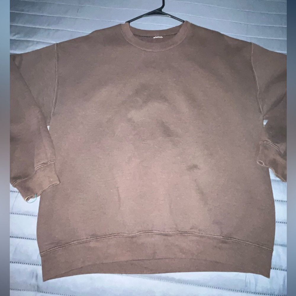 Plain Brown crew neck